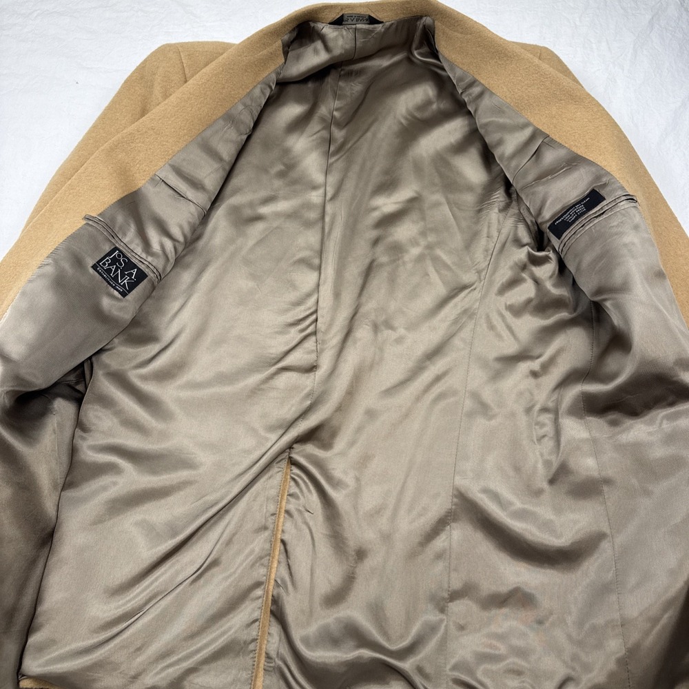 Jos A Bank Camel Hair Blazer Tan Sport Coat Jacket Preppy Men's 46R